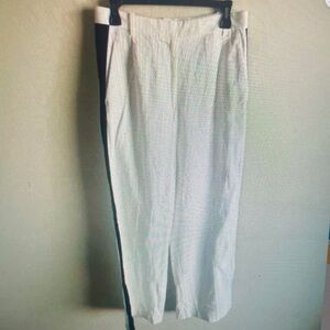 Men's White Pants with Black Side Stripe